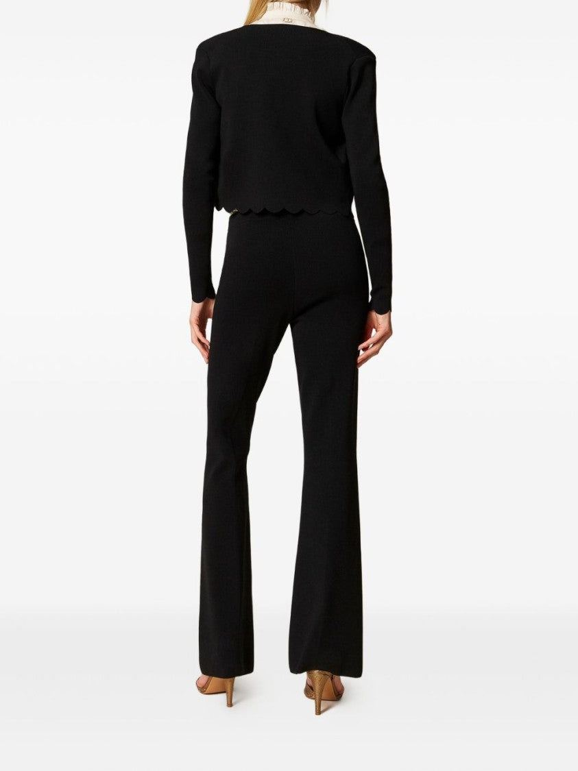 Twin-Set Straight-Leg Tailored Trousers With Fitted Waistband