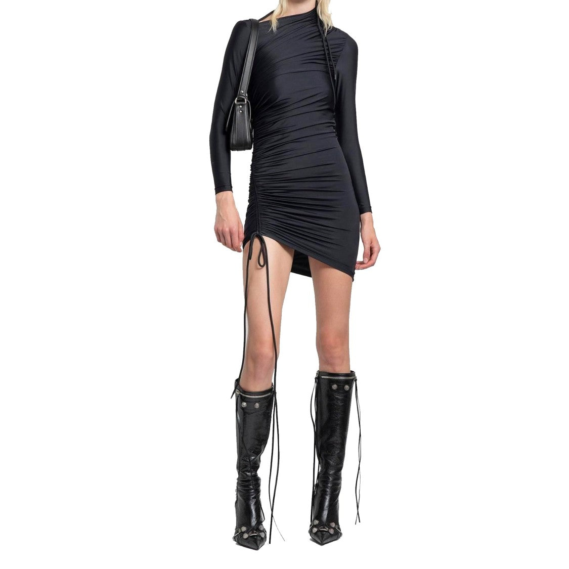 Balenciaga Form-Fitting Mini Dress With Gathered Detailing
