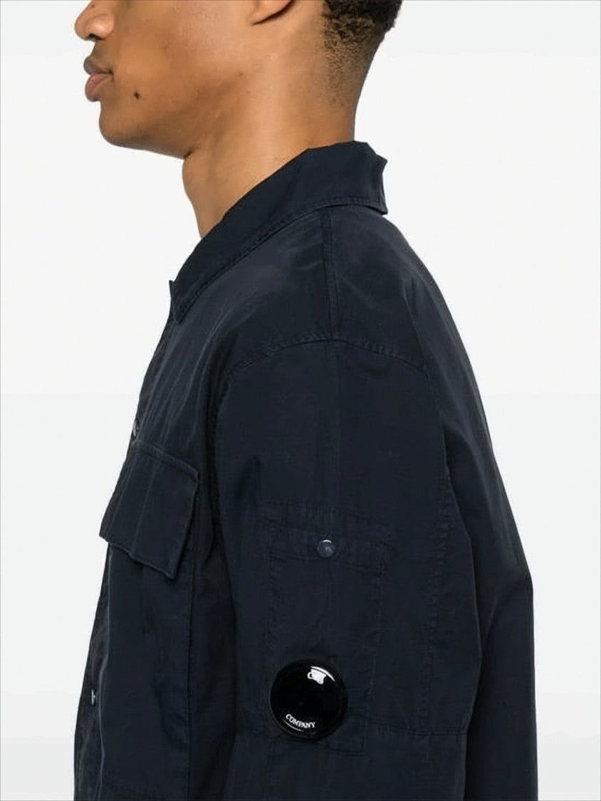 C.P. Company Long-Sleeve Boxy Fit Shirt With Round Lens Detail