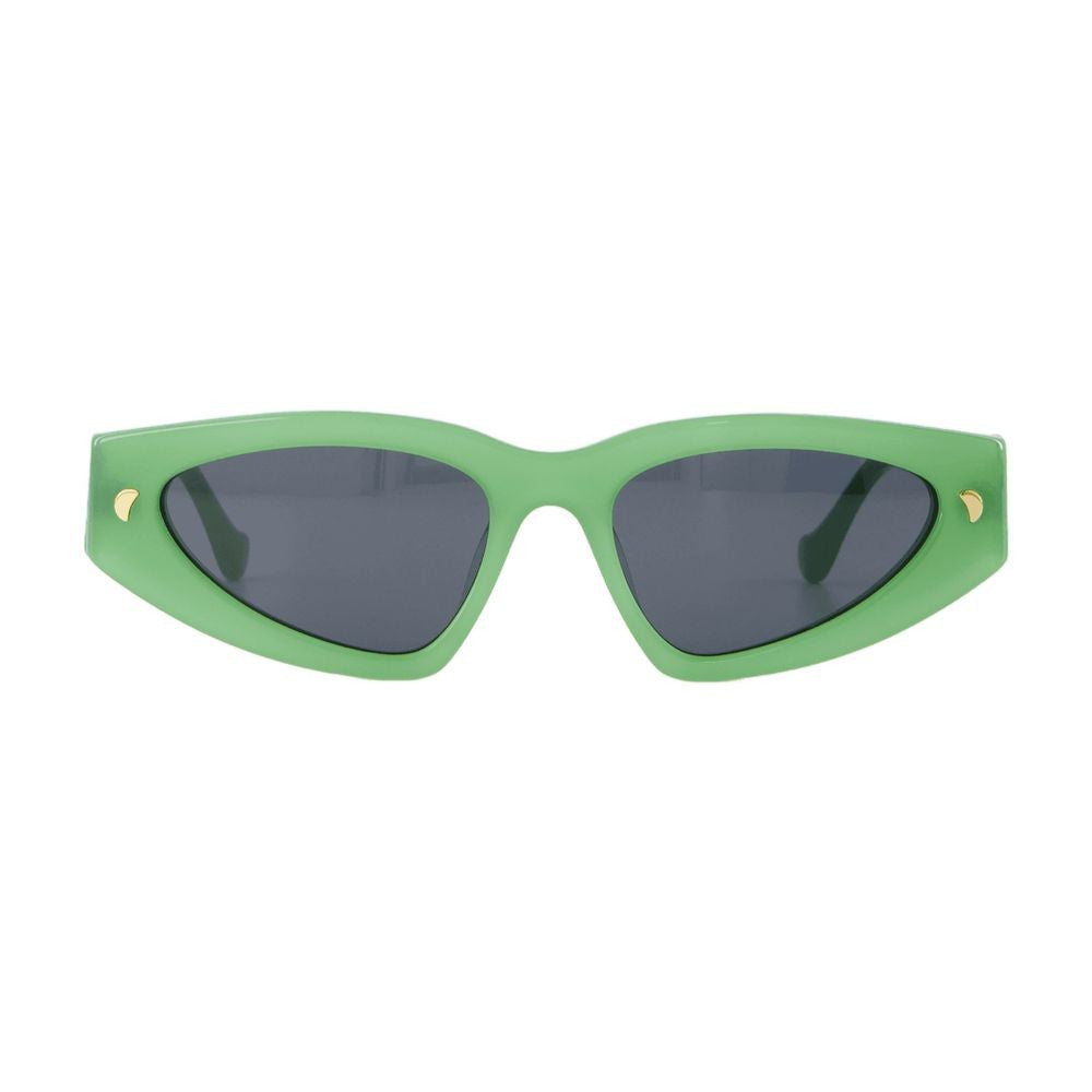 Nanushka Angular Cat-Eye Crista Sunglasses With Gold Accents