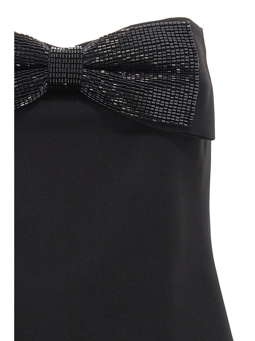 Self-Portrait 'Black Crepe Bandeau' Top
