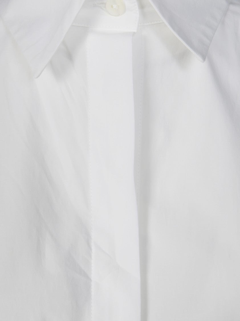 Parosh Relaxed White Shirt With Classic Collar