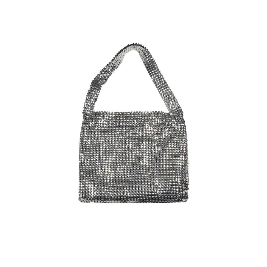 Rabanne Square Metallic Mesh Shoulder Bag With Fixed Handle