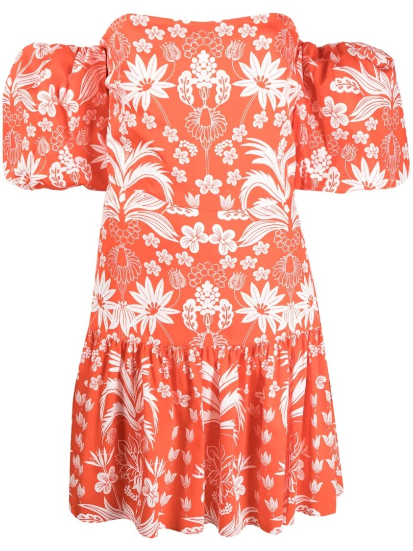 Borgo De Nor Ziggy Dress With Off-Shoulder Design And Statement Puff Sleeves