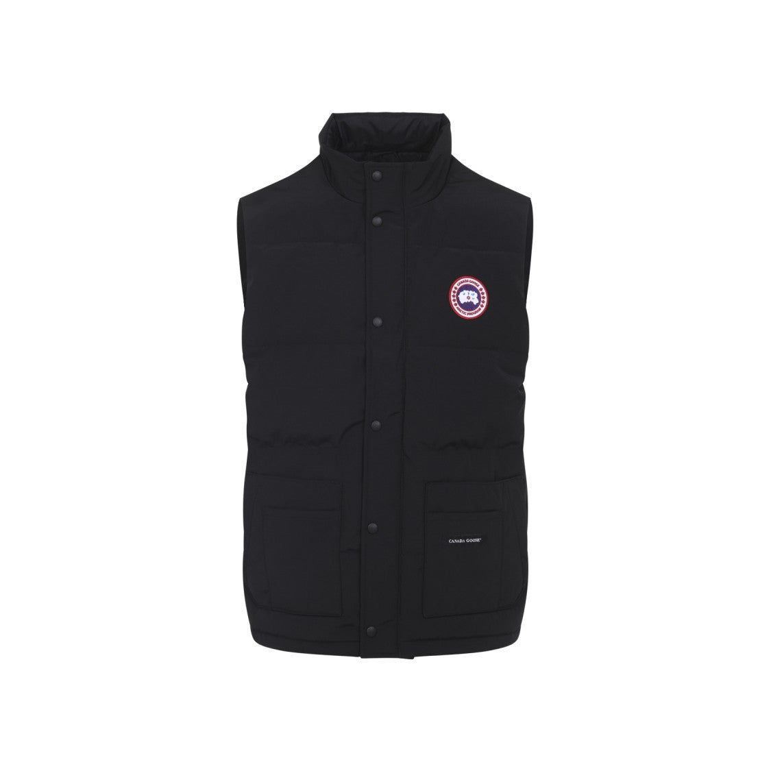 Canada Goose Sleek Black Waistcoat With High Collar