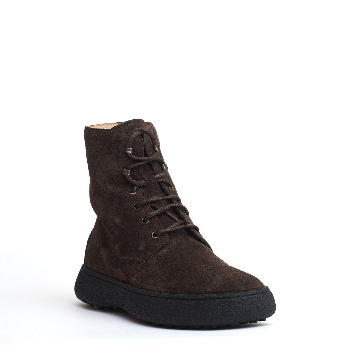 Tod's Polish Winter Gommino Suede Dark Brown