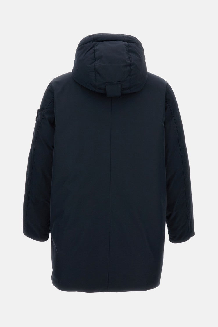 Stone Island Padded Hooded Parka With Front Zip