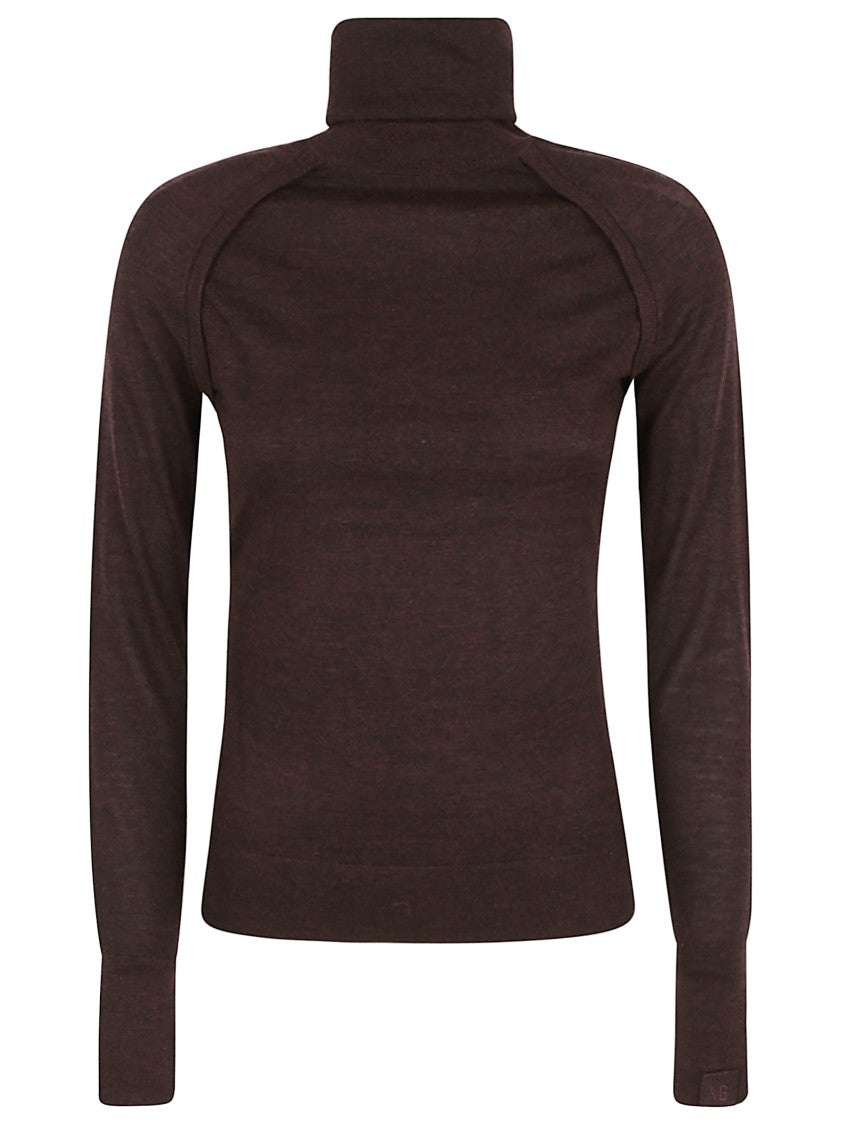 Victoria Beckham High Neck Merino Wool Top