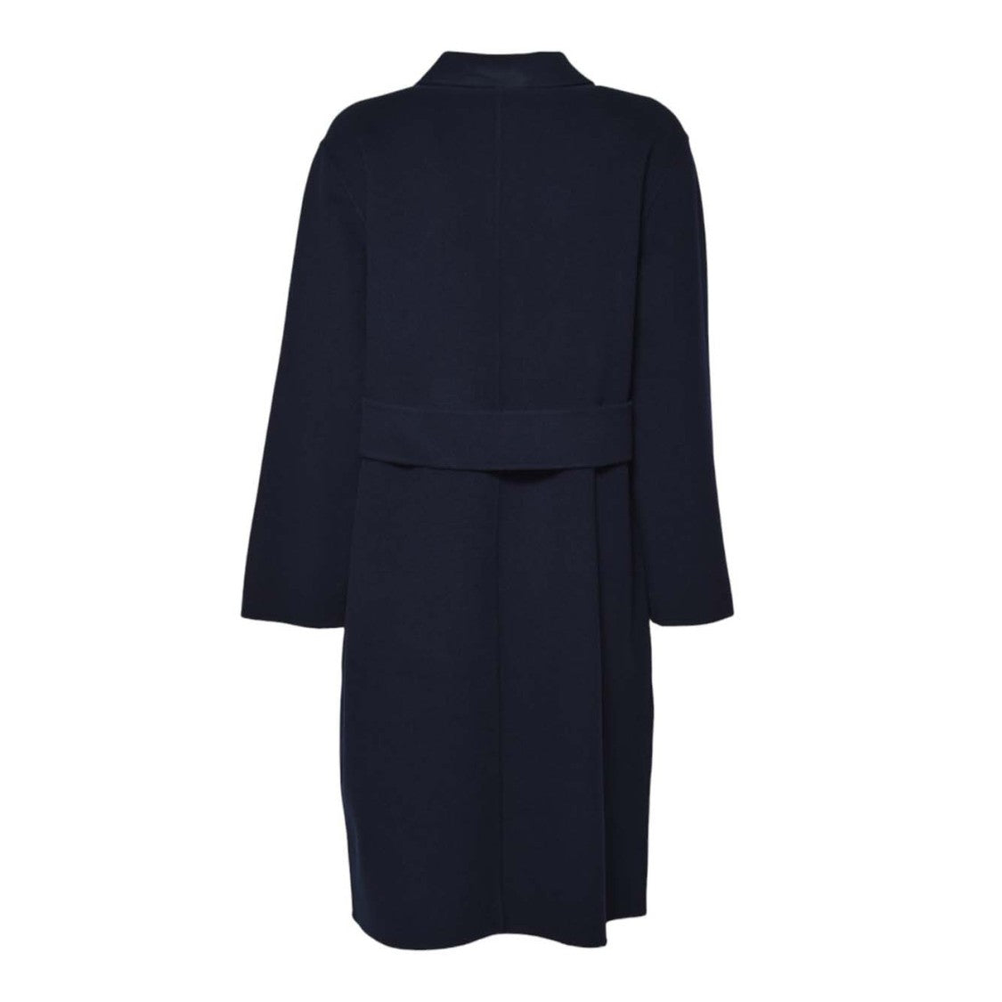 Max Mara Classic Black Long Coat With Button-Down Front