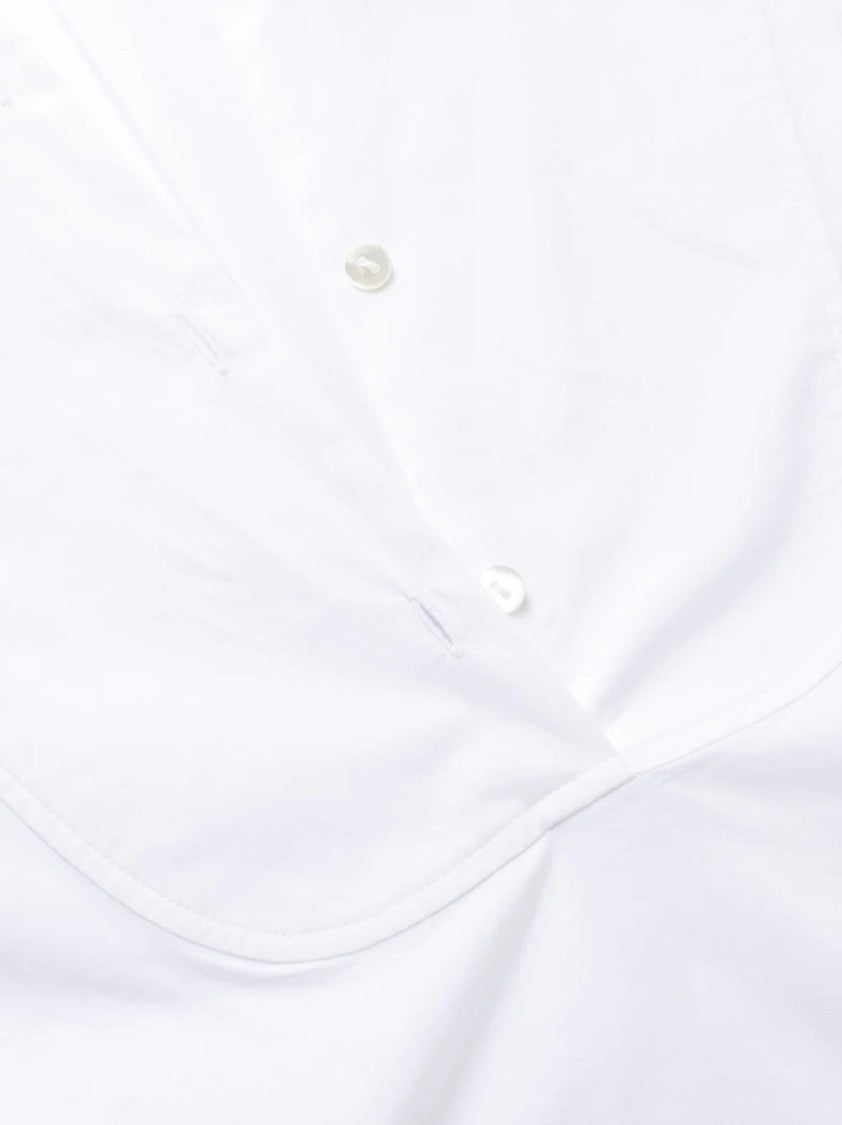 P.A.R.O.S.H. Classic White Cotton Midi Dress