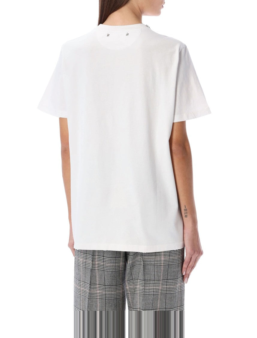 Golden Goose Crystal Neck Trim Tshirt
