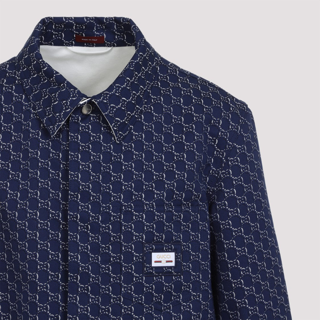 Gucci Button-Down Shirt With Geometric Pattern