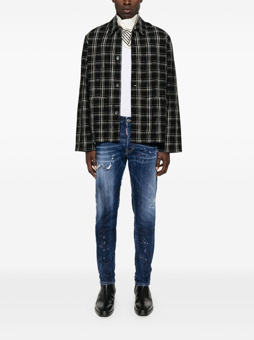 Dsquared2 Indigo Blue Stretch Cotton Jeans