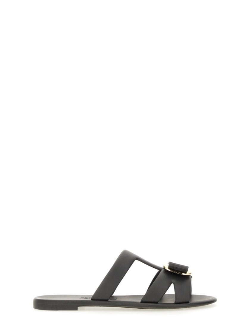 Ferragamo "New Vara" Slide Sandal
