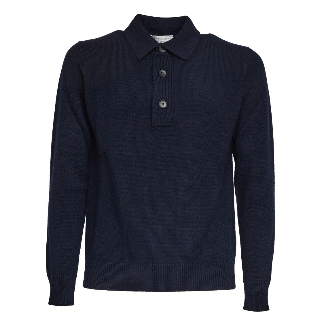 Filippo De Laurentiis Cashmere Long-Sleeve Polo Shirt With Ribbed Hem
