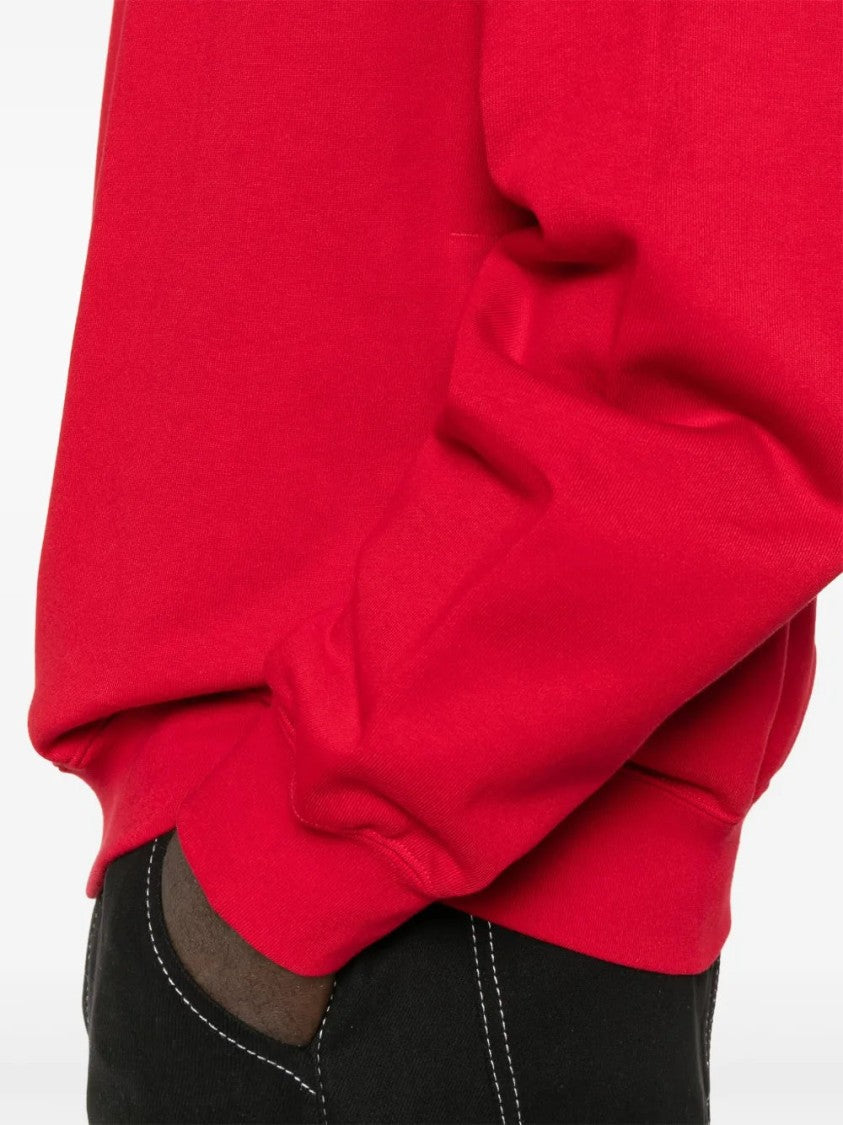 Y-3 Red Graphic-Print Hoodie