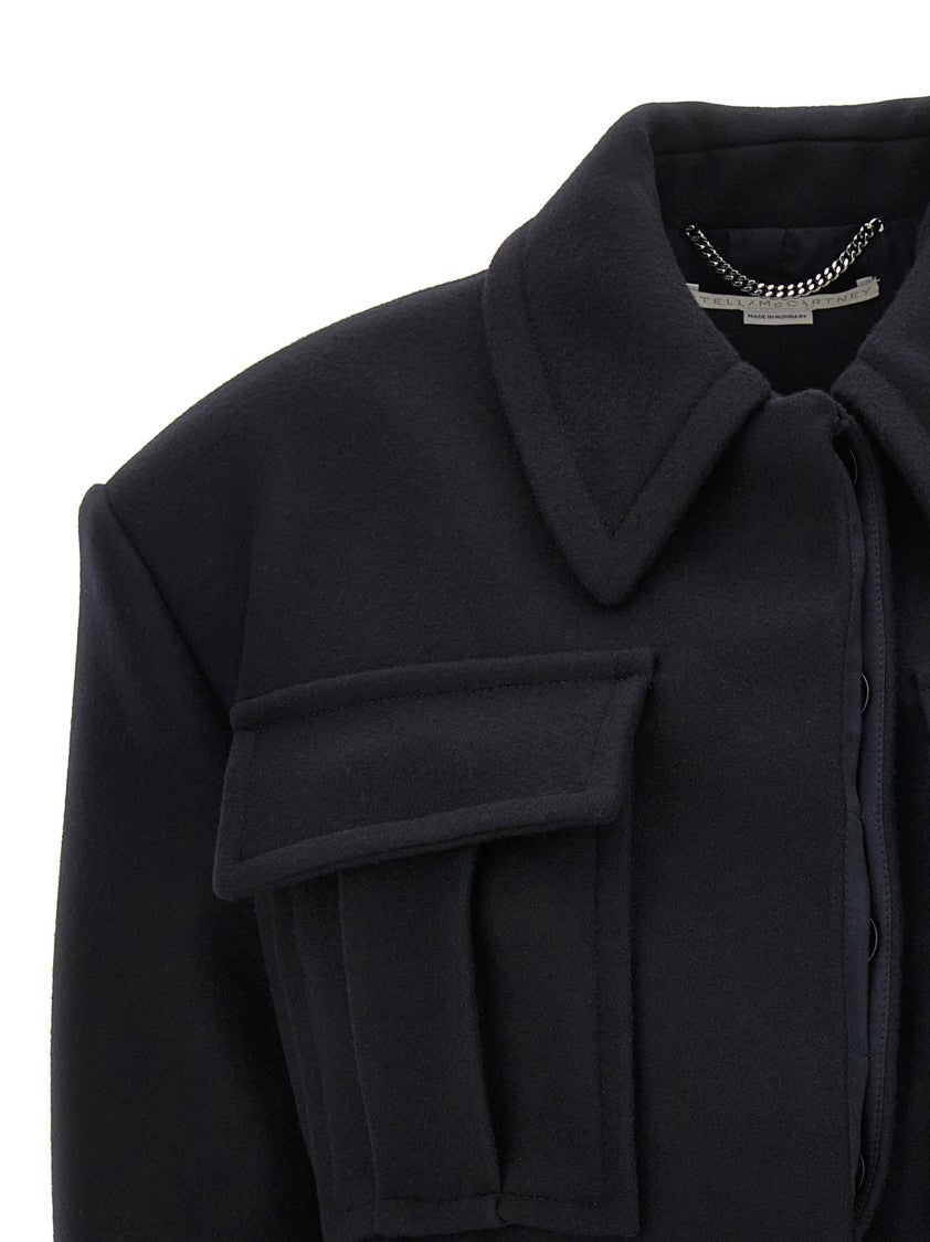 Stella Mccartney Cropped Wool Jacket With Button Closure
