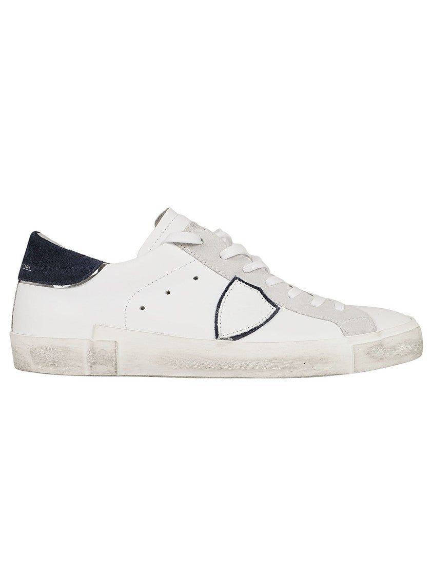Philippe Model Low-Top Calf Leather Sneakers With Suede Accents