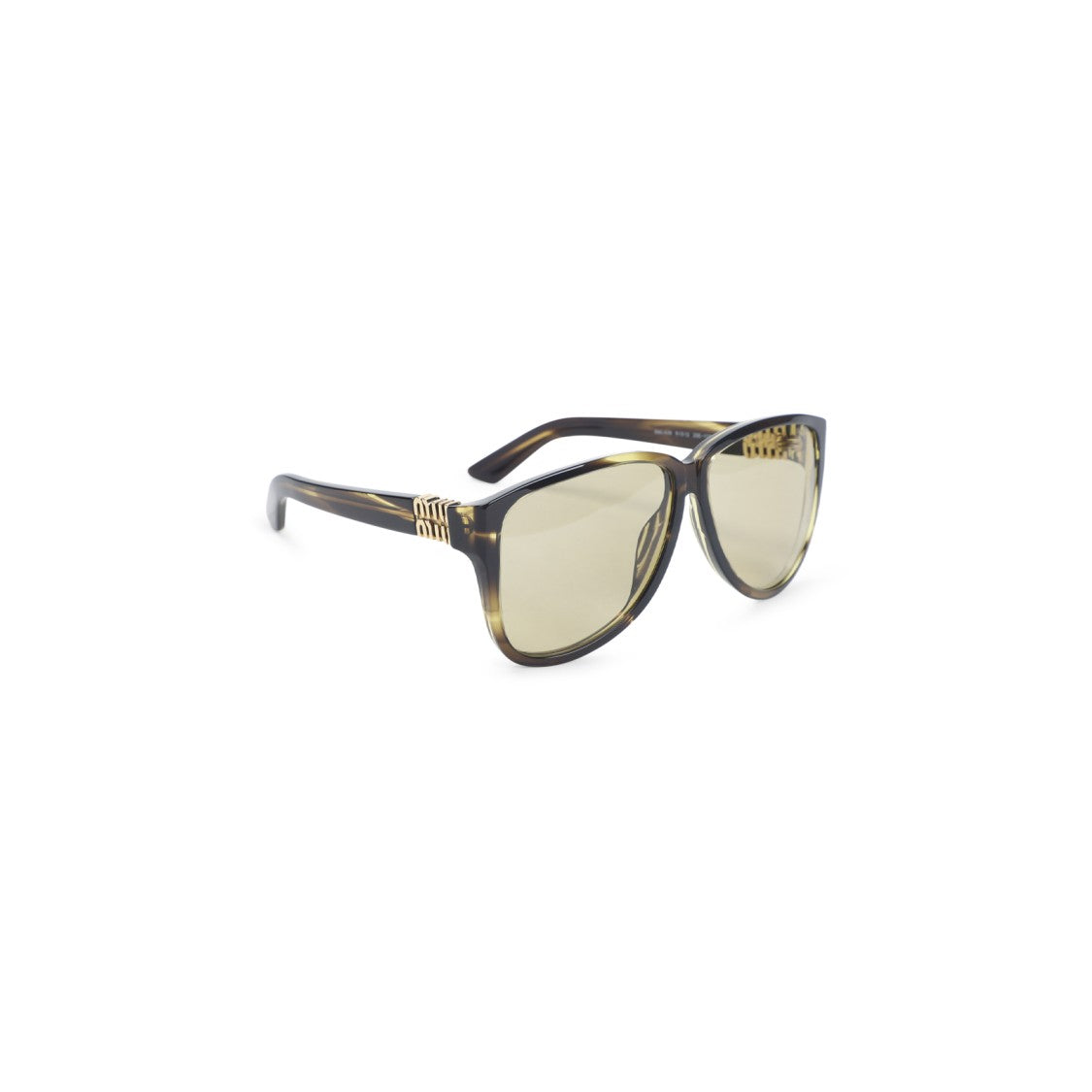 Miu Miu Tortoiseshell Frame Sunglasses With Gold-Tone Accents