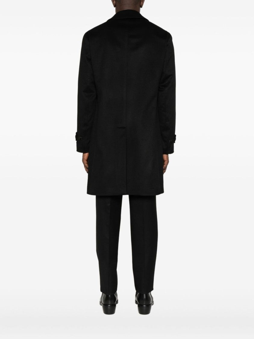 Lardini Cashmere Outerwear Coat With Classic Collar