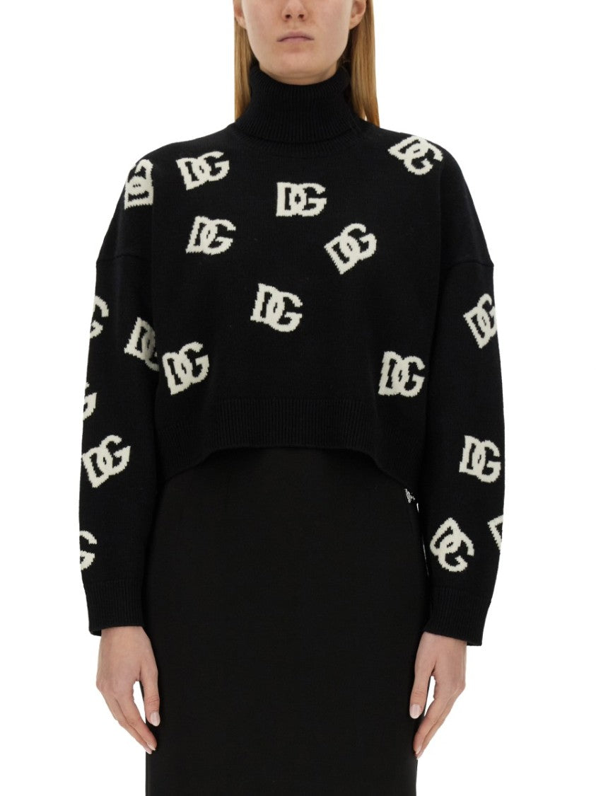 Dolce & Gabbana Jersey With Logo Inlay