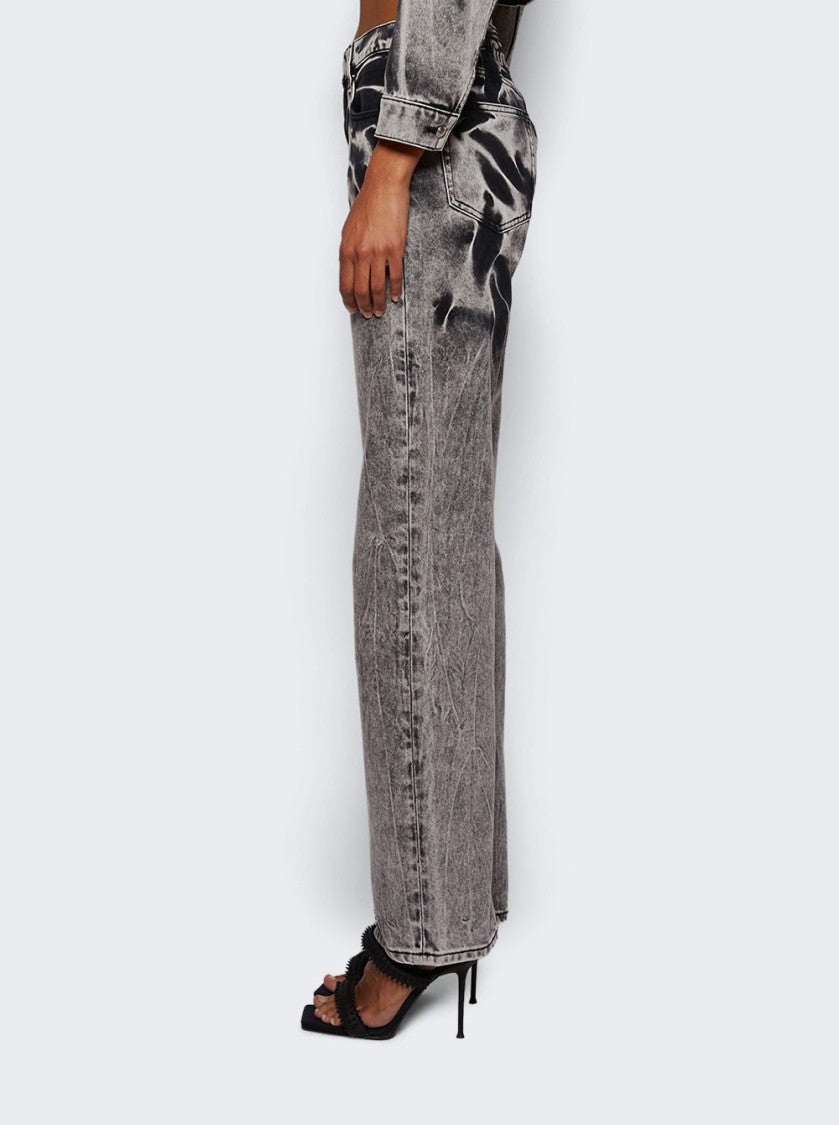 Alexander Wang Ez Embroidered Jeans Black Acid Crush