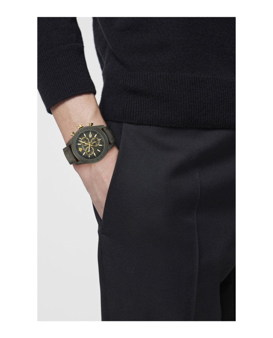 Versace Chrono Master Leather Watch