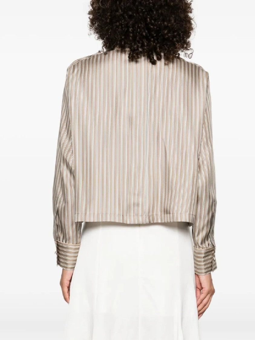 Max Mara Cropped Blouse With Silky Texture