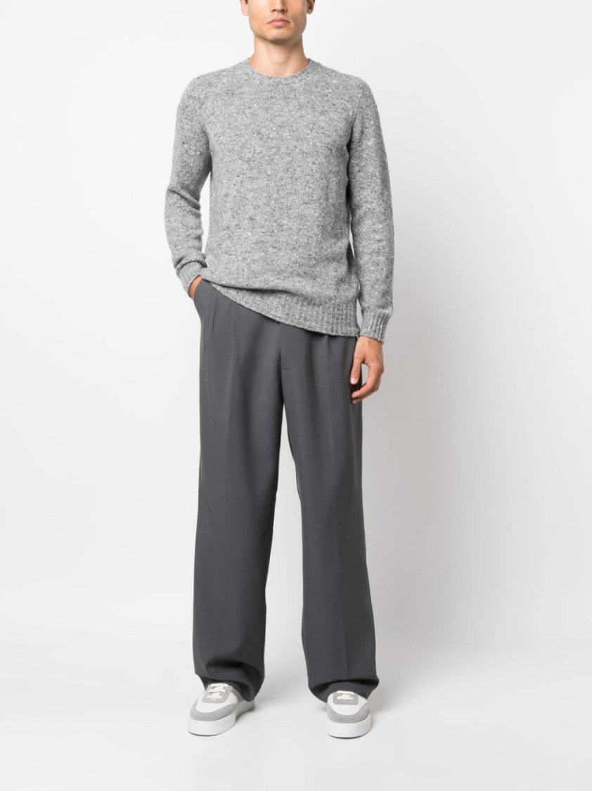 Drumohr Medium Grey Long Sleeve Crew Neck Sweater