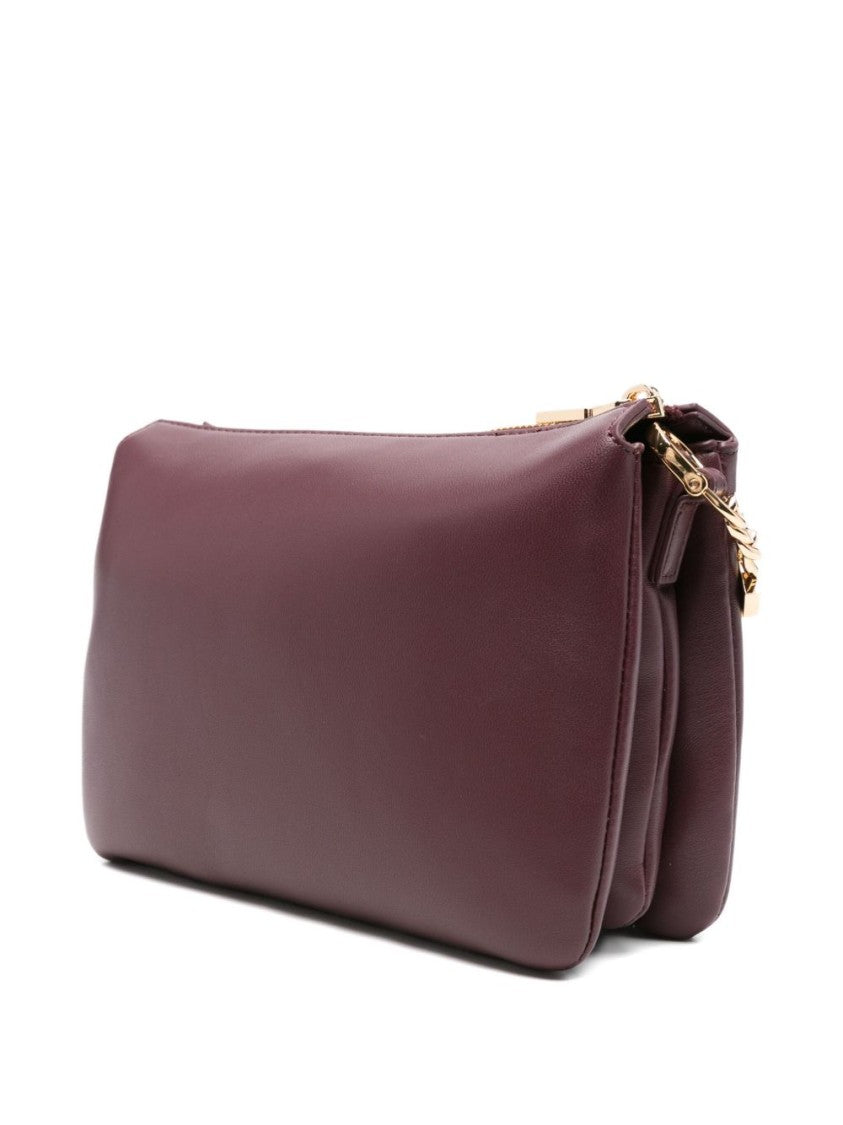 Love Moschino Structured Shoulder Bag With Playful Gold-Tone Chain