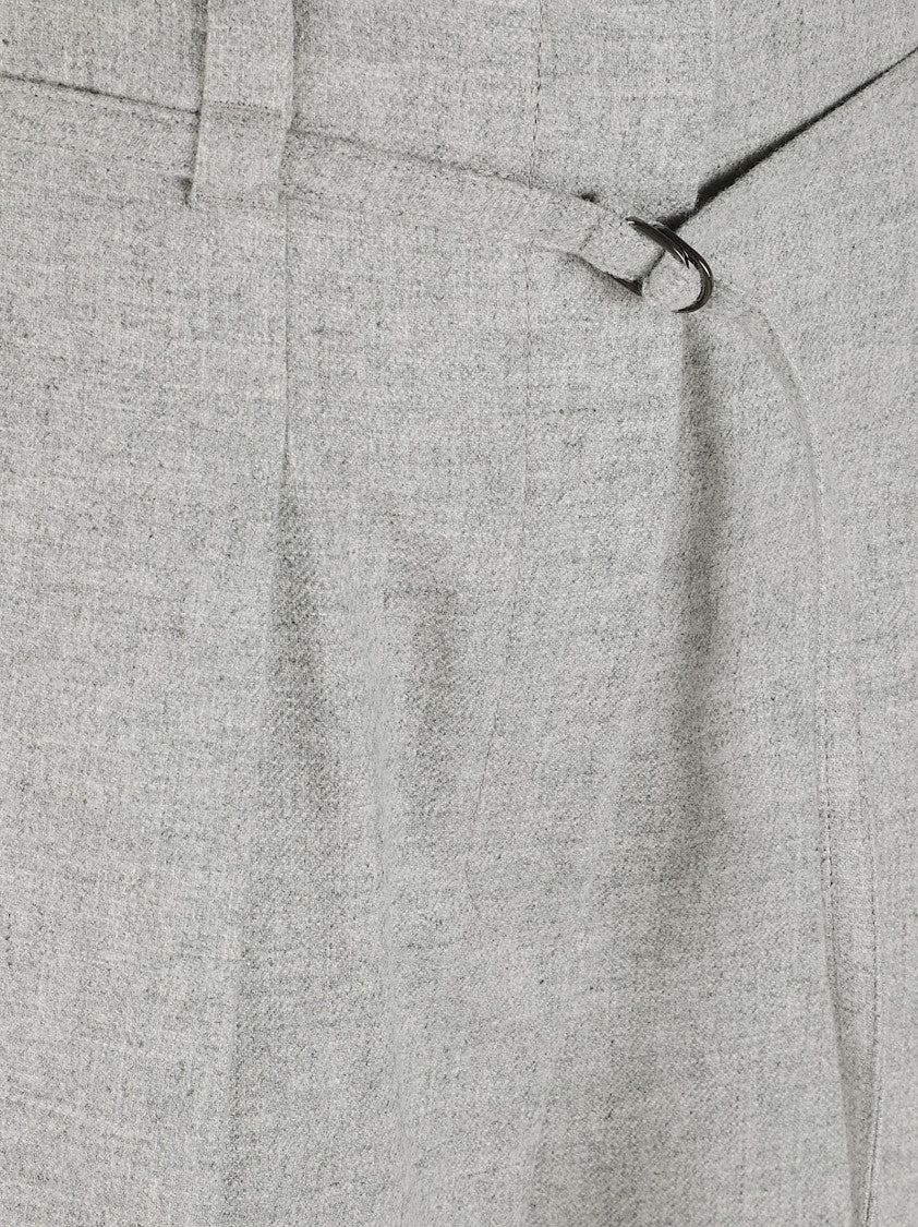 Brunello Cucinelli Pleated Front Light Grey Trousers