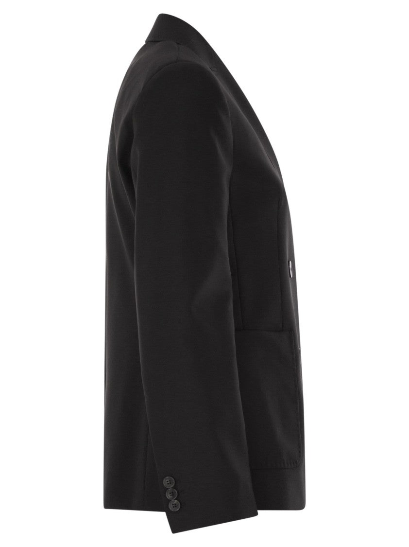 Max Mara Ornati - Double-Breasted Blazer In Wool Canvas