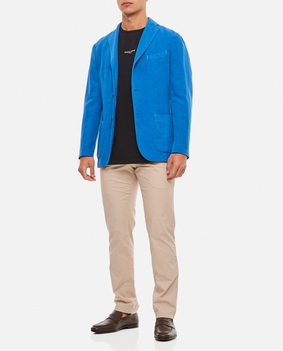 Boglioli Single-Breasted Jacket 2 Buttons In Cotton Canvas