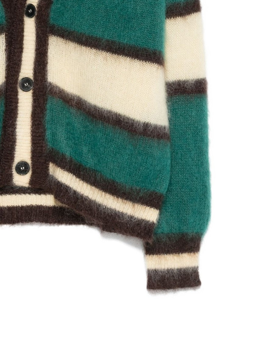 Amaranto Relaxed Fit V-Neck Button-Down Sweater