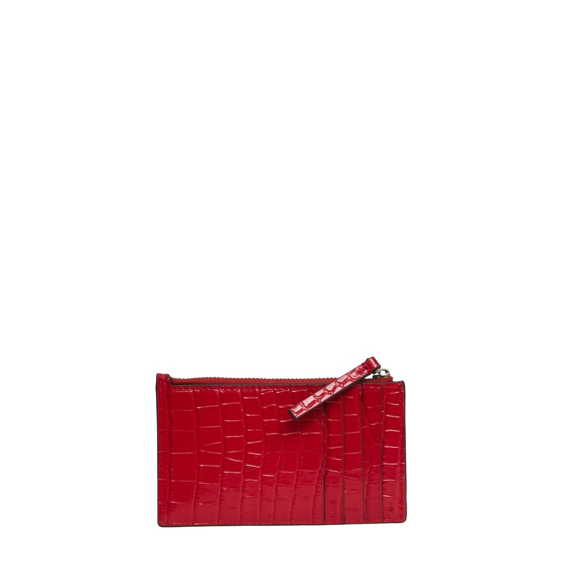 Tory Burch Kira Crocodile Effect Zip Around Card Holder
