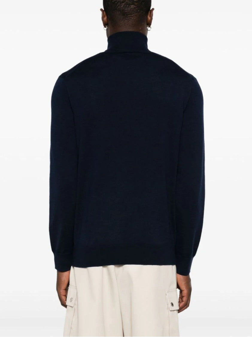 Polo Ralph Lauren Turtleneck Black Wool Long Sleeve Pullover