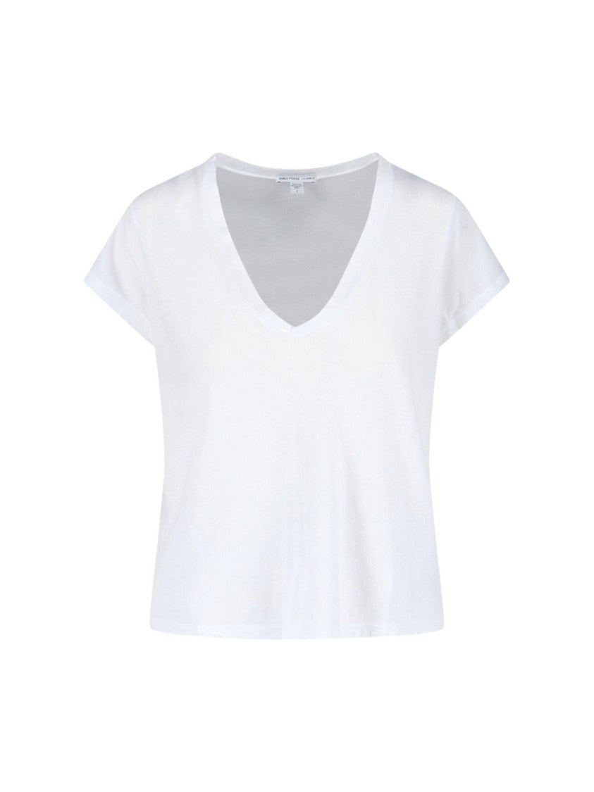 James Perse V-Neck T-Shirt – White