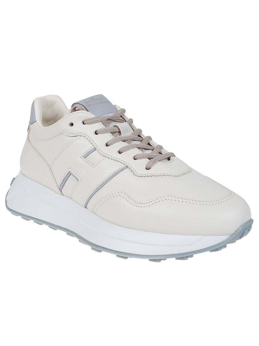 Hogan H641 Leather Sneakers With Branding