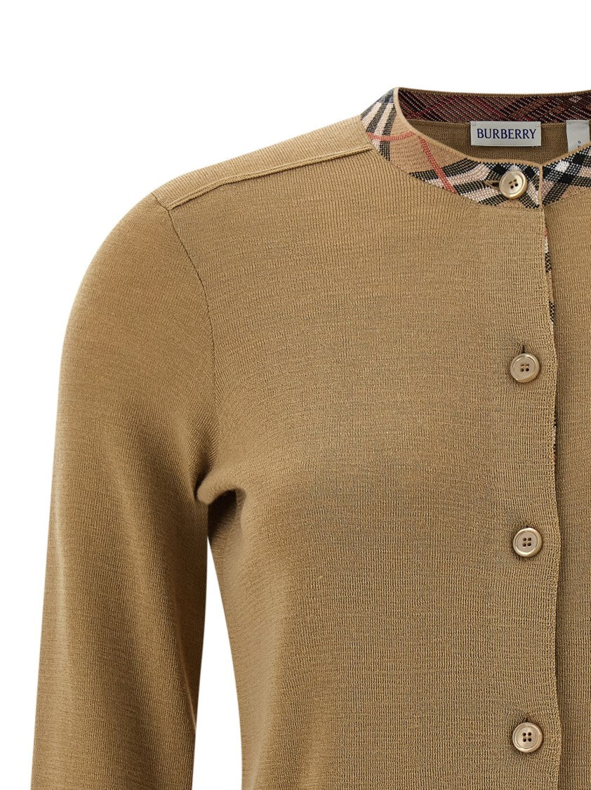 Burberry Check Insert Cardigan