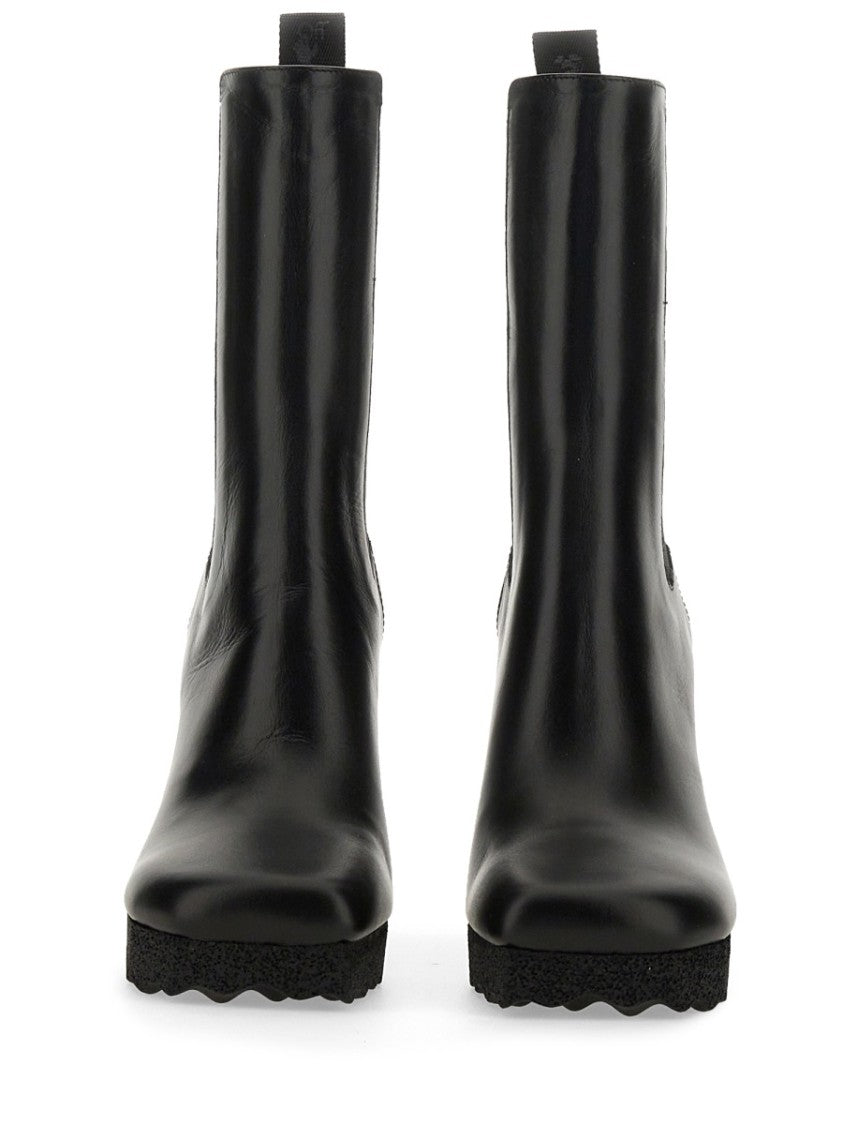 Off-White Ankle-Height Leather Chelsea Boots