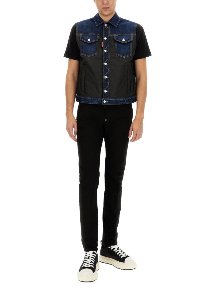 Dsquared2 Denim Puffer Vest