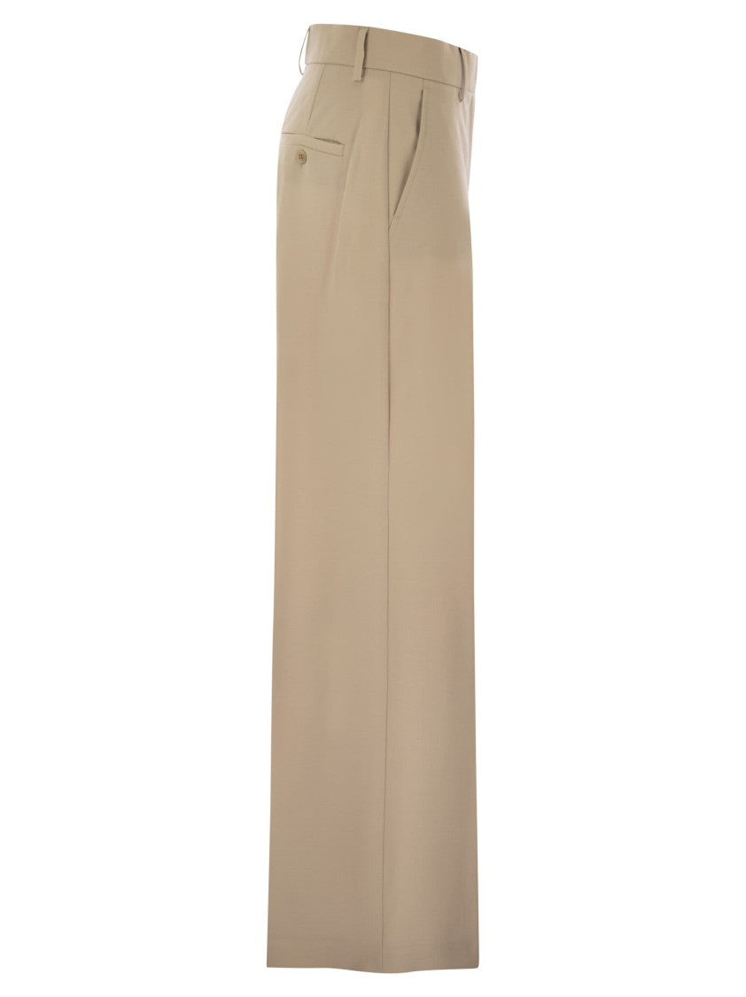 Max Mara Visivo - Wool Palazzo Trousers