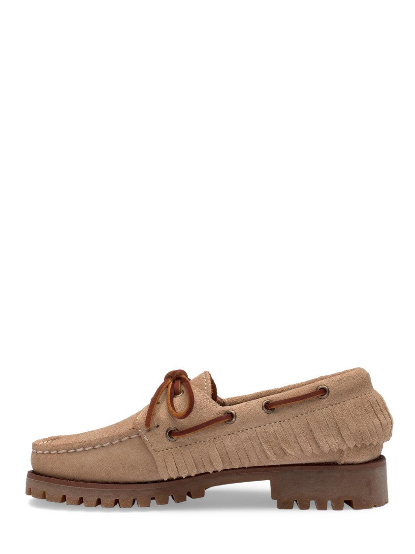 Sebago Fringe-Detail Suede Flats