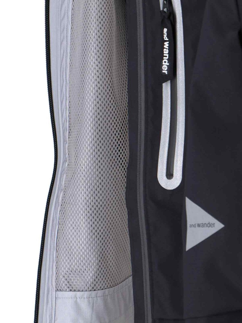 And Wander Zip Jacket, In Black Waterproof "Pertex Shield" Fabric