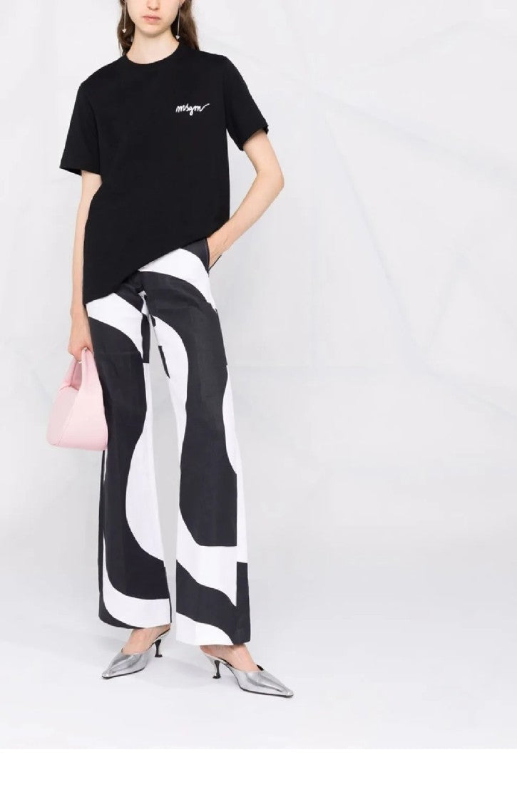 Msgm Relaxed Fit Black T-Shirt