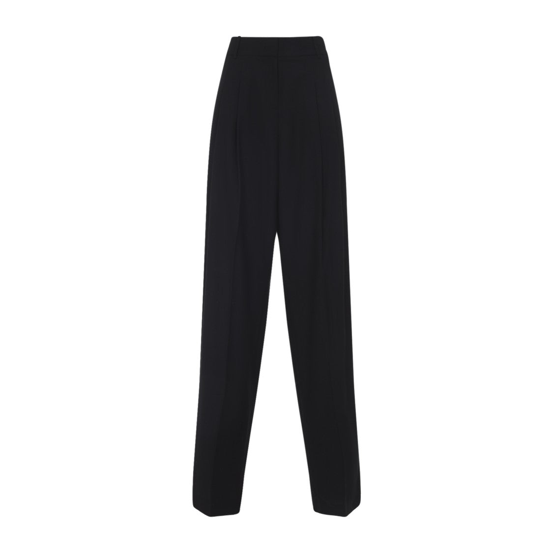 The Frankie Shop Black Lyocel Gelso Pleated Trousers