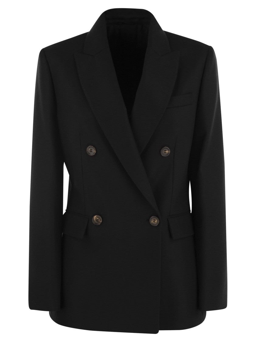 Brunello Cucinelli Wool And Cashmere Jacket With Necklace