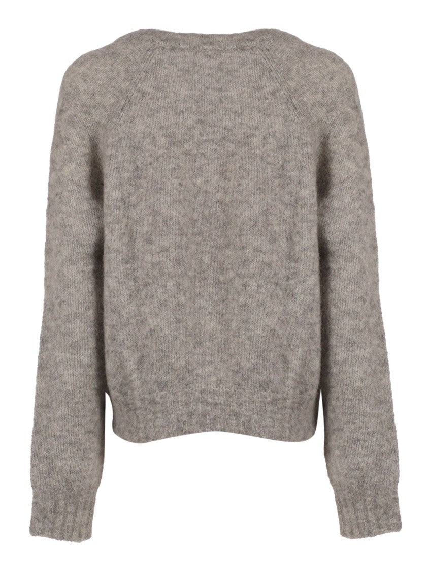 Aspesi Long-Sleeved Mohair Blend Knit Top