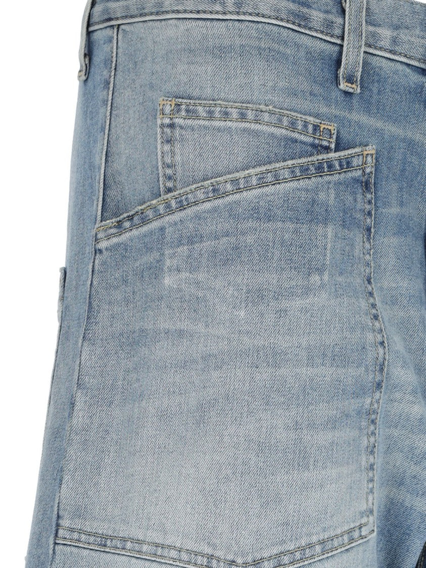 Nili Lotan "Shon" Curved Jeans – Light Blue