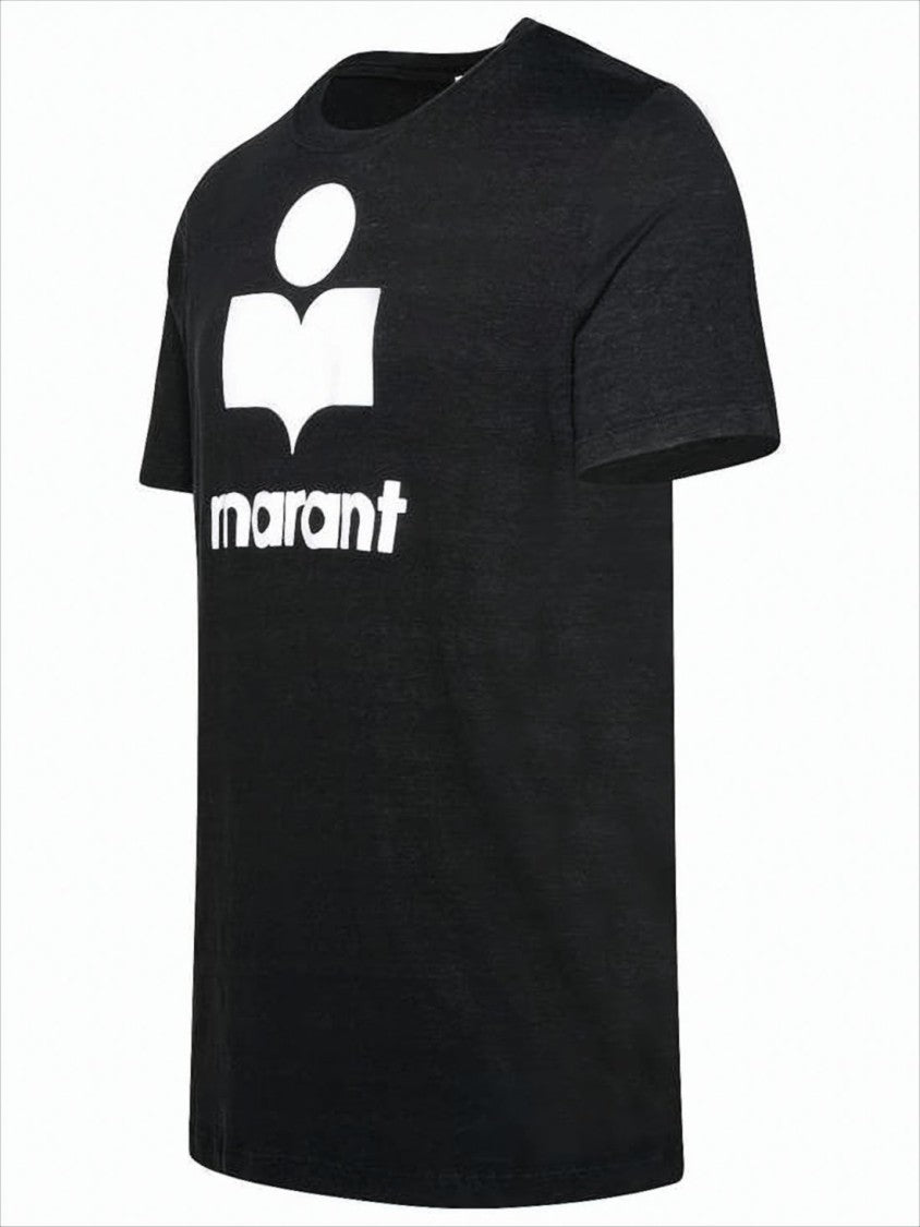 Isabel Marant Relaxed-Fit Graphic Linen T-Shirt